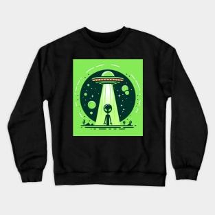 Green Alien Crewneck Sweatshirt